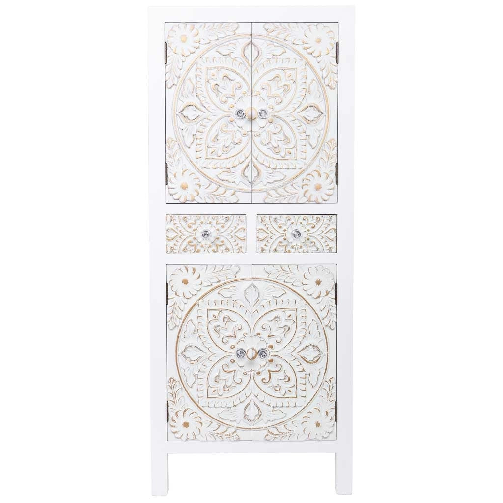 ARMADIO IN LEGNO CON 2 CASSETTI E 4 PORTA 50x34,5x121