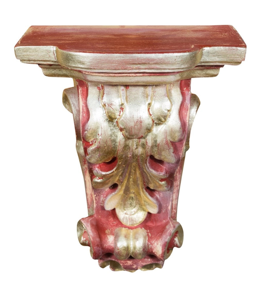 Biscottini MENSOLA A MURO IN LEGNO FINITURA ROSSO L37XPR24XH50 cm Made in Italy realizzata