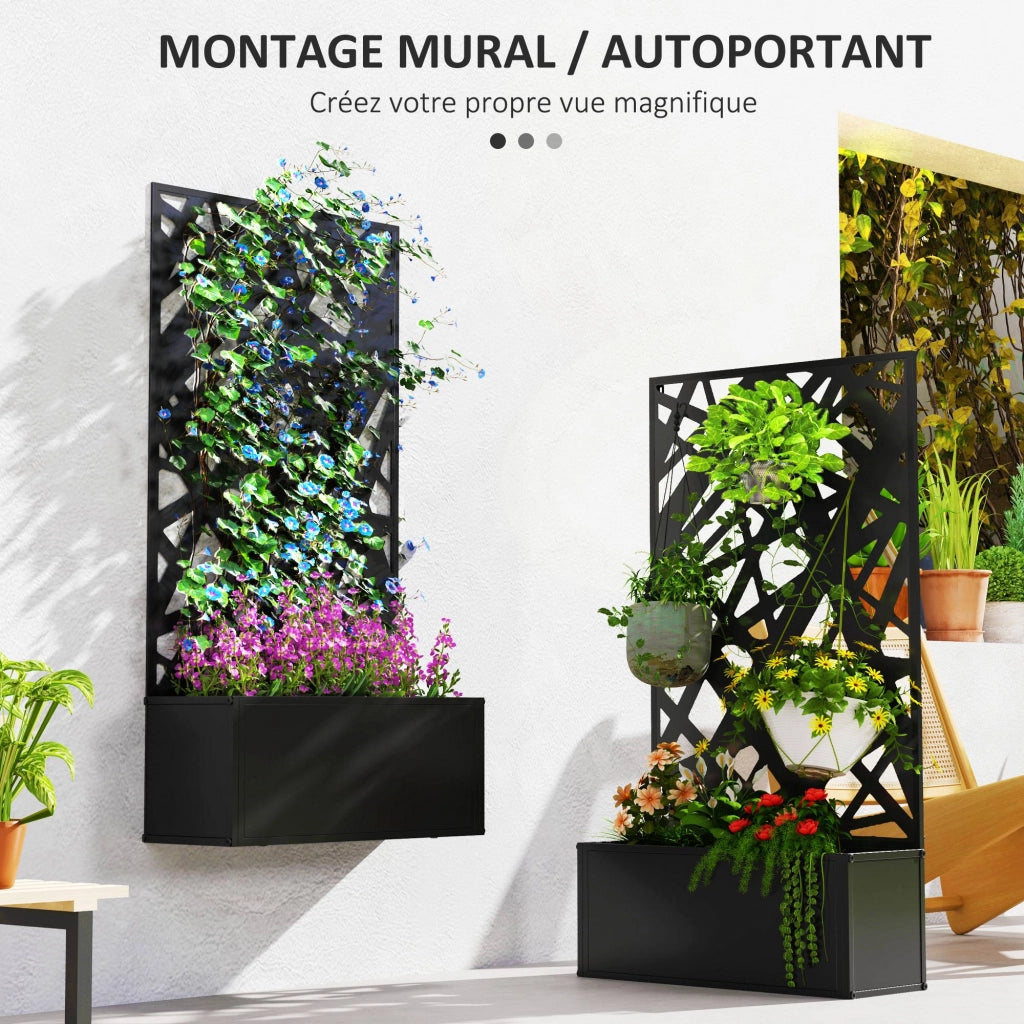 Jardiniere con griglia per piante rampicanti ¨C zephmum ¨C 61x23x113 cm