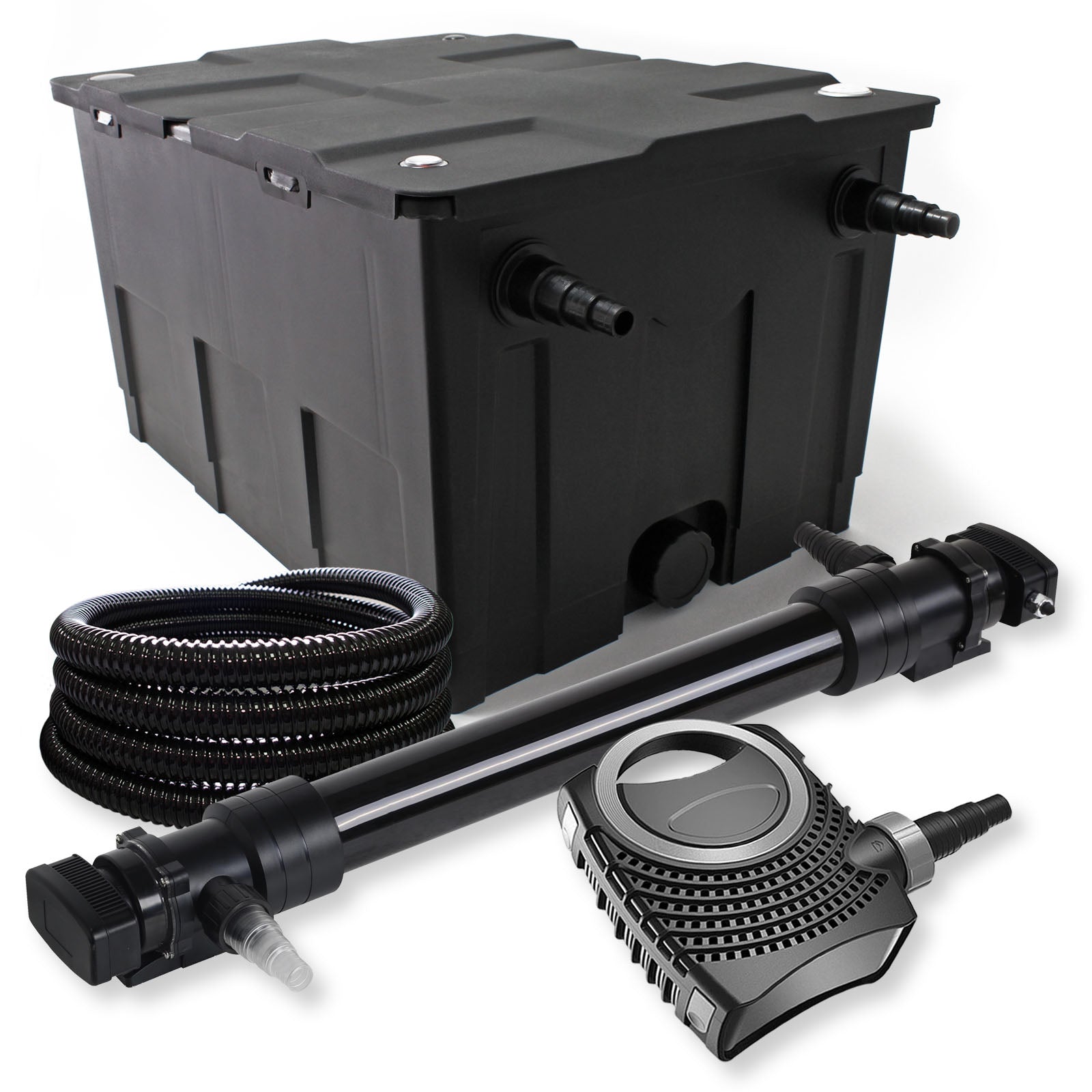 Set Filtro laghetto a 1 camera 60000l Chiarificatore UVC 72W 6ª serie Pompa NEO10000 80W Tubo