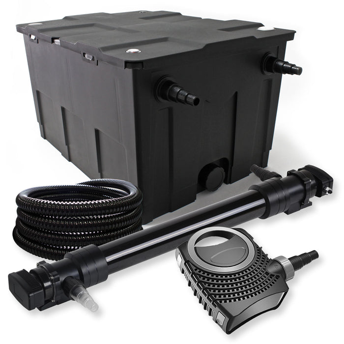 Set Filtro laghetto a 1 camera 60000l Chiarificatore UVC 72W 6ª serie Pompa NEO10000 80W Tubo
