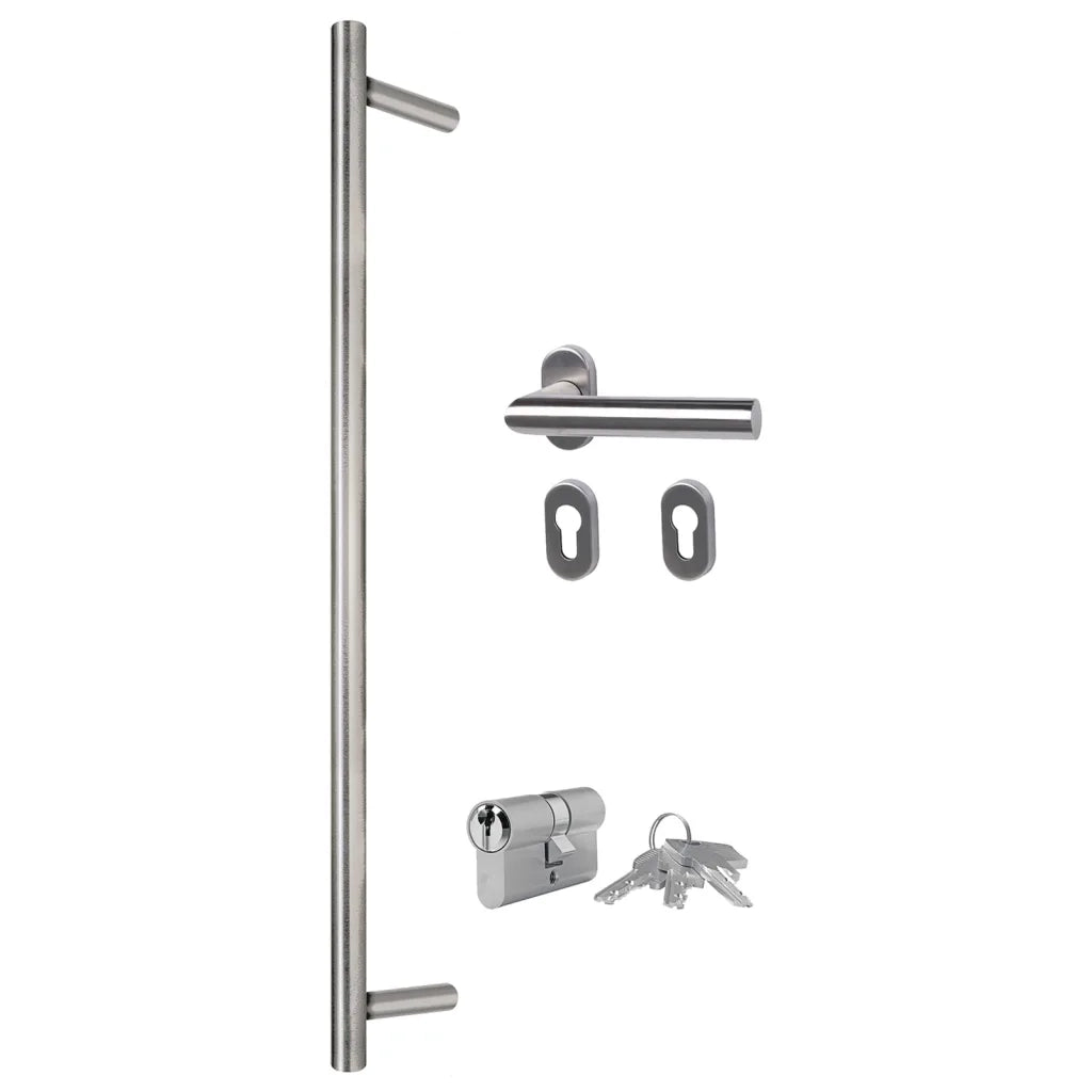Porta Ingresso Bianca 110x210 cm in Alluminio e PVC