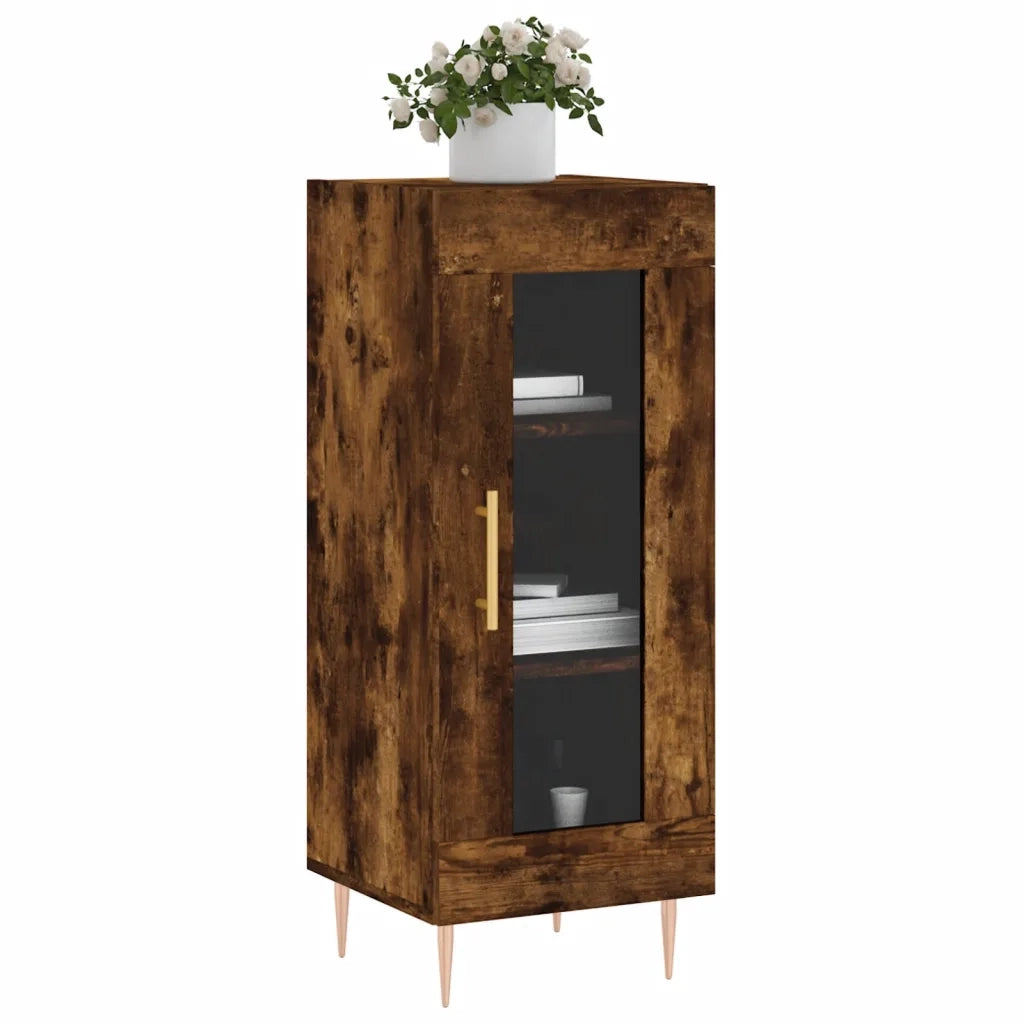 Credenza Rovere Fumo 34,5x34x90 cm in Legno Multistrato 828785