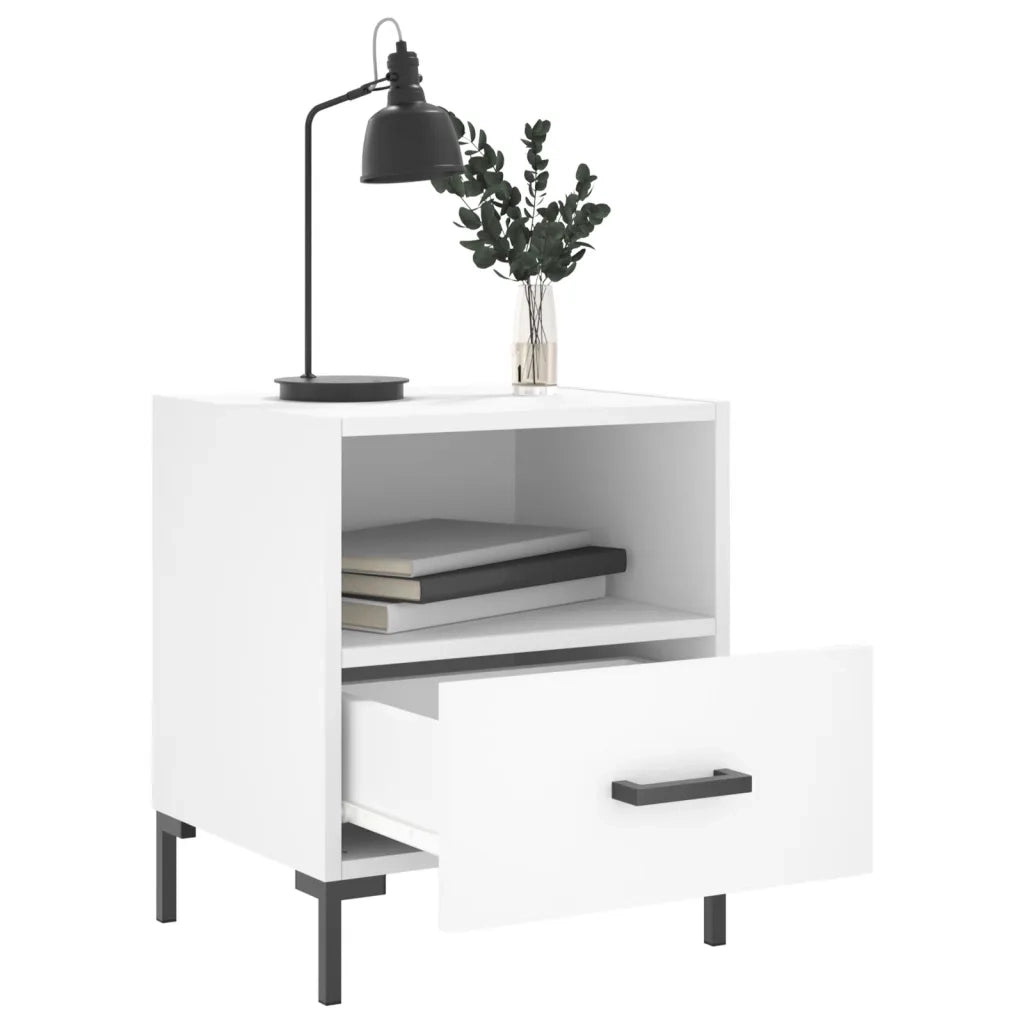 Comodini 2 pz Bianchi 40x35x47,5 cm in Legno Multistratocod mxl 103300