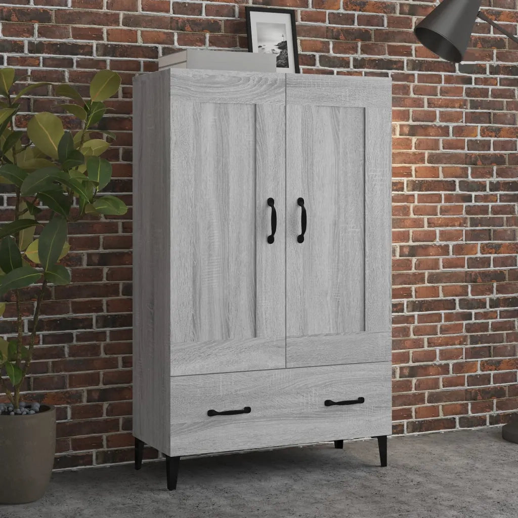 Credenza | Madia | Buffet da pranzo | Armadio da pranzo Grigio Sonoma 70x31x115 cm in Legno Multistrato