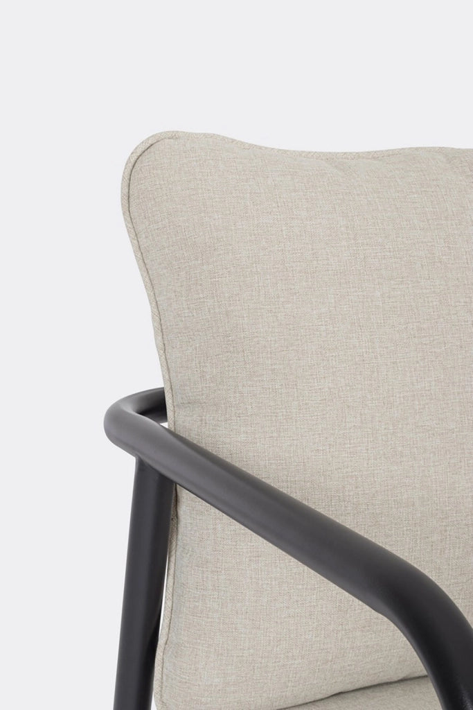 Set 5 Pezzi Salotto da Giardino con Divano 2 Poltrone e 2 Tavolini in Acciaio e Spunpoly Ostuni Antracite