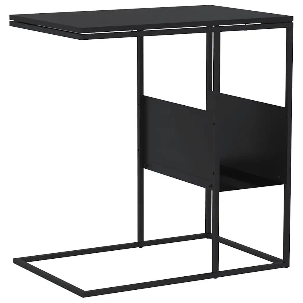 Tavolino Nero 55x36x59,5 cm Legno Multistrato cod mxl 59083
