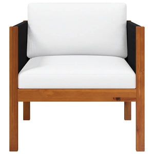 Sedia da Giardino con Cuscino in Legno Massello di Acacia 312432