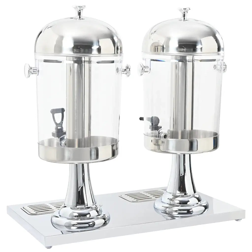 Doppio Distributore di Succhi di Frutta e Bibite Acciaio Inossidabile 2 x 8 L 50532