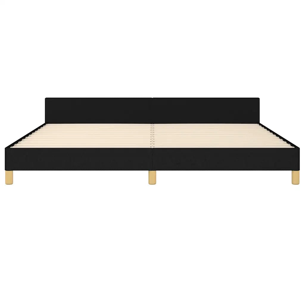 Letto matrimoniale | Letto per adulti | Giroletto senza Materasso Nero 200x200 cm in Tessuto