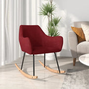 Sedia a Dondolo Rosso Vino in Tessuto cod mxl 38248