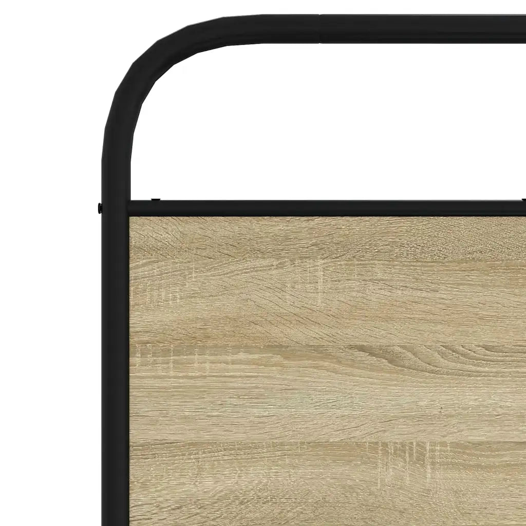 Testiera-Testata-Testiera Decorativa Rovere Sonoma 200 cm in Acciaio e Legno Multistrato
