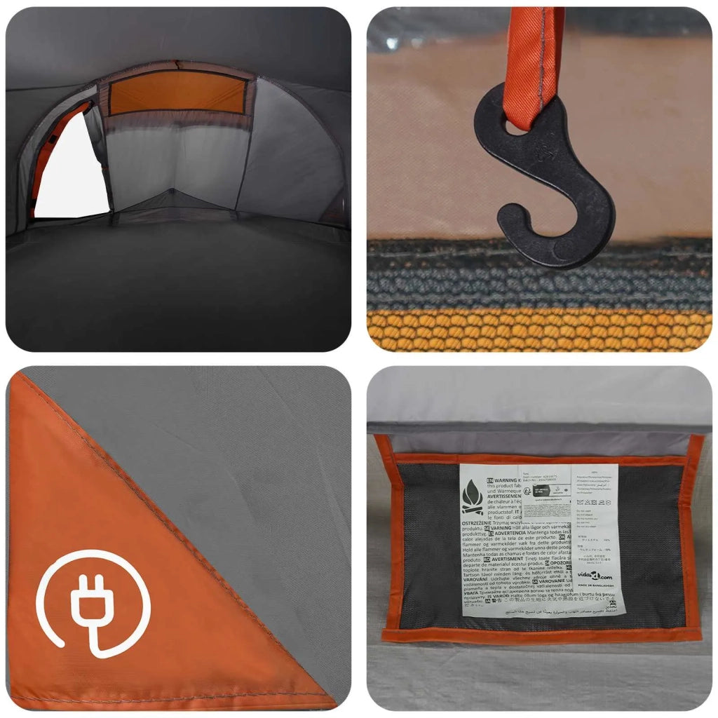 Tenda da backpacking Grigio e arancione 2 persone 42018576
