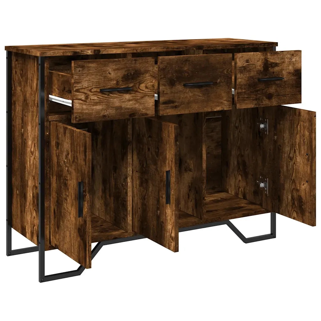 vidaXL Credenza Rovere Fumo 97x32,5x74,5 cm in Legno Multistrato