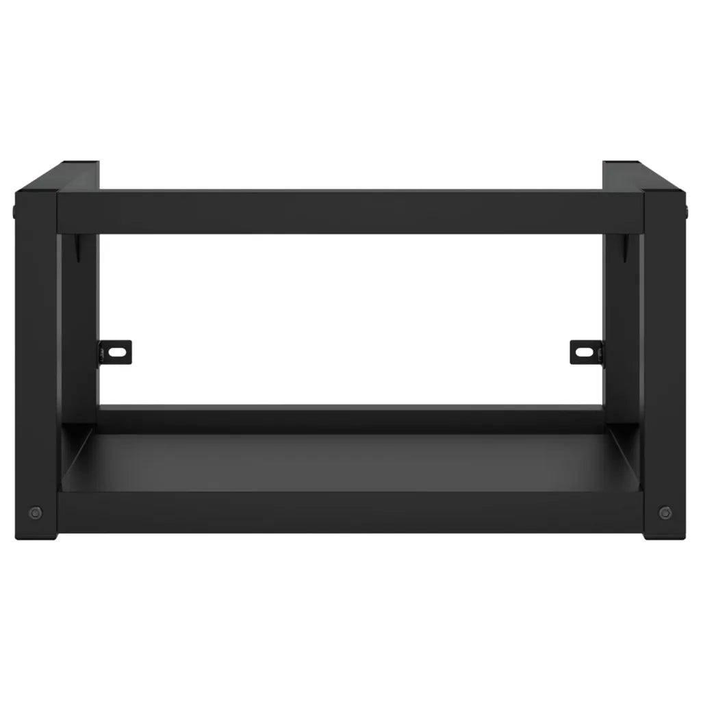 Telaio per Lavabo da Bagno con Lavabo Integrato Nero in Ferro cod mxl 67915