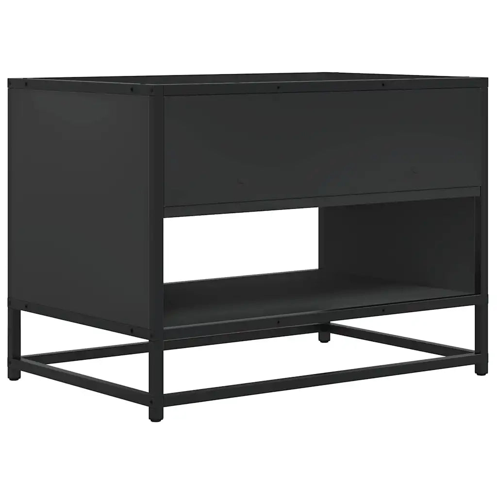 Mobile TV | Armadietto TV | Mobile Porta TV Nero 61x40x46 cm in Truciolato e Metallo