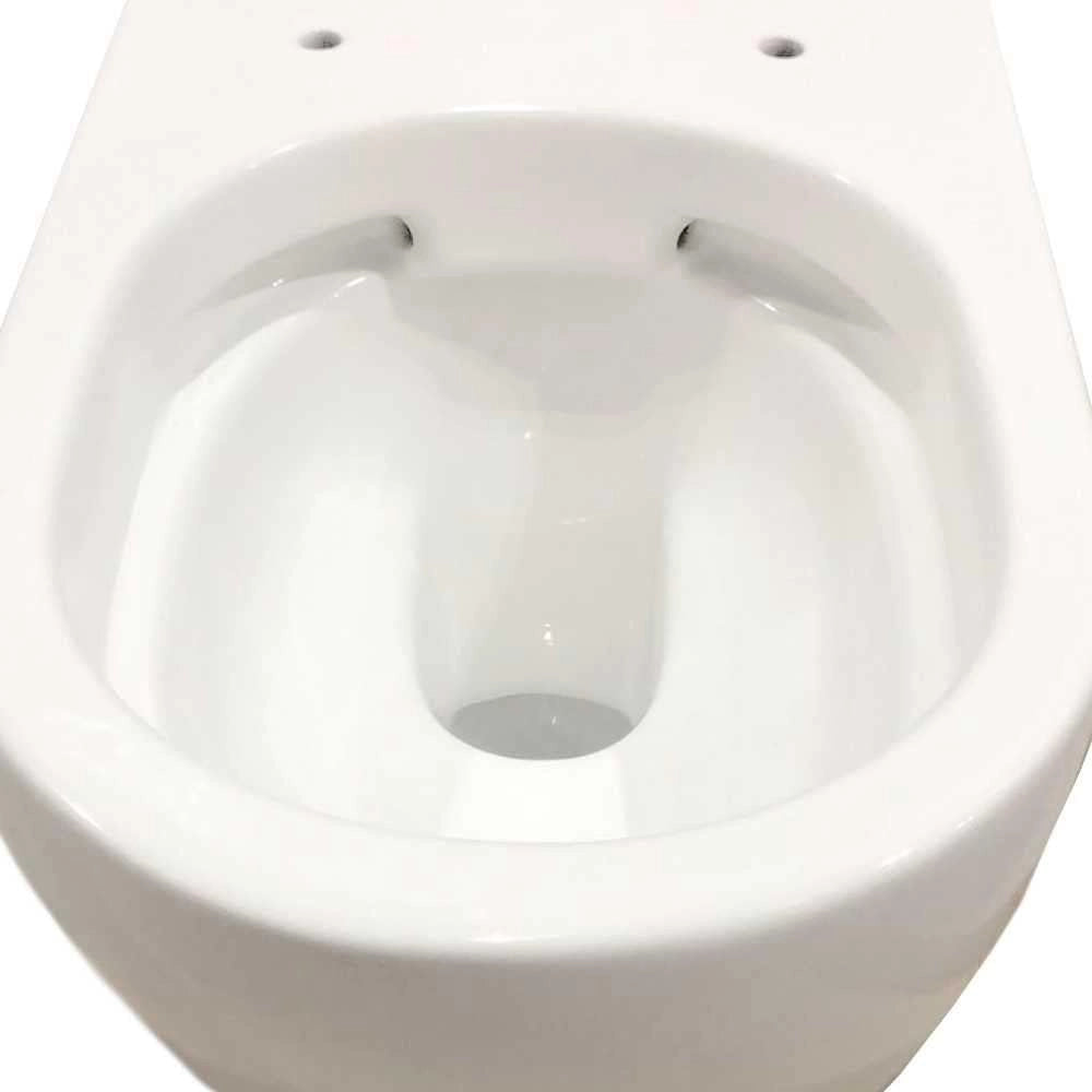Sanitari sospesi senza brida Althea Cover in ceramica Bianco Opaco wc+ bidet + sedile soft close slim