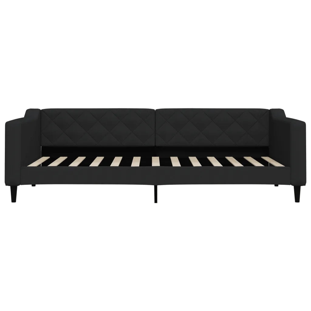Divano Letto Estraibile con Cassetti-Sofa Letto-Daybed Nero 90x200 cm in Tessuto 636668