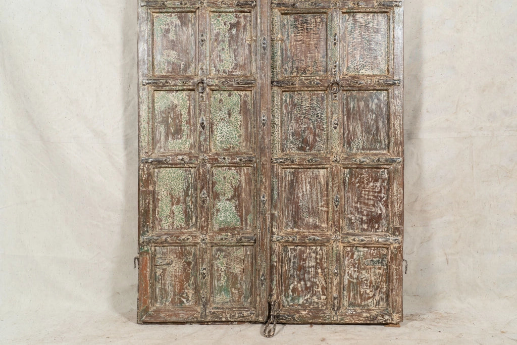 Biscottini Porta portone in legno massello e ferro da interno o da esterno vecchia e antica medievale scorrevole