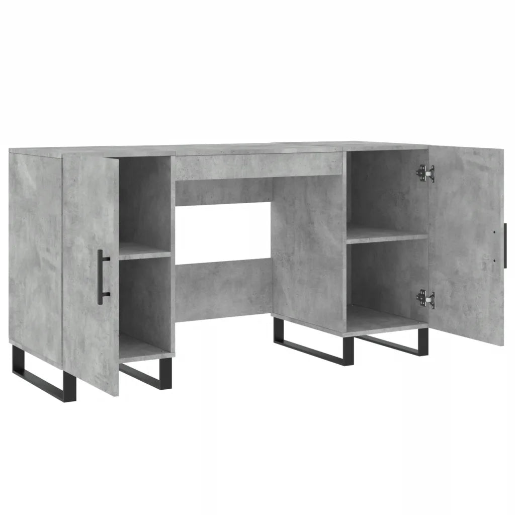 vidaXL Scrivania Grigio Cemento 140x50x75 cm in Legno Multistrato