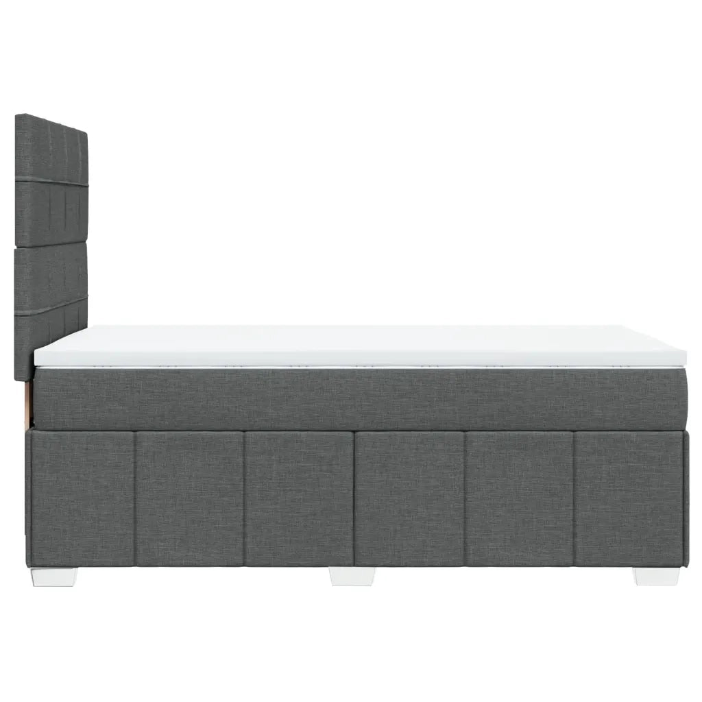 Giroletto a Molle con Materasso Grigio Scuro 100x200 cm Tessuto 3293880