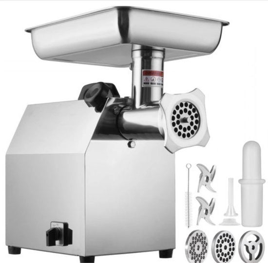 Maceratore Commerciale Elettrico Carne - 300KG P/u - 1100W - Acciaio Inox - Grigio