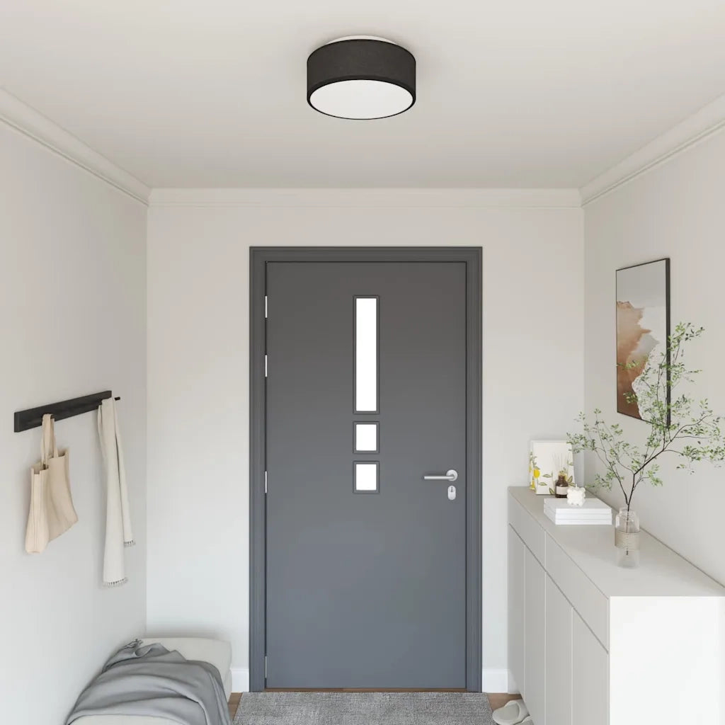 Lampada da soffitto Nero 30 x 30 x 13,5 cm Tessuto CFW4303124
