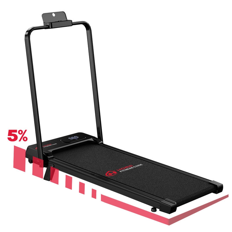 TAPIS ROULANT PIEGHEVOLE 2 IN 1 CON INCLINAZIONE MANUALE DEL 5%, NON RICHIEDE ASSEMBLAGGIO