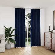 Tende Oscuranti con Ganci 2 pz Blu Scuro in Velluto 140x245 cm cod mxl 70695