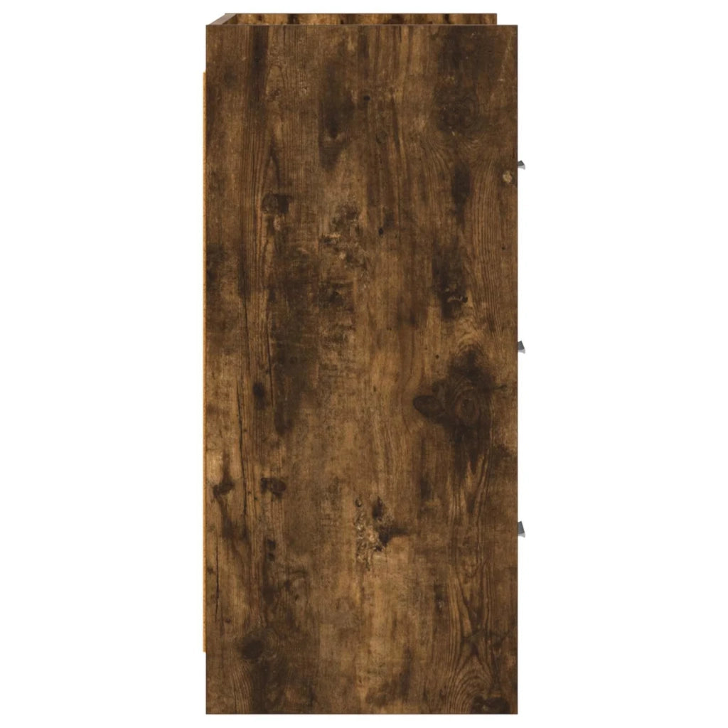 Credenza Rovere Fumo 75 x 33 x 80 cm Legno ingegnerizzato 8011103