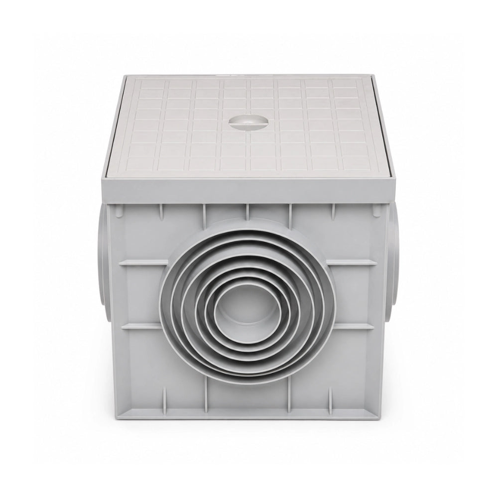 Fortunato pozzetto grigio per acqua piovana 300x300 mm con chiusino