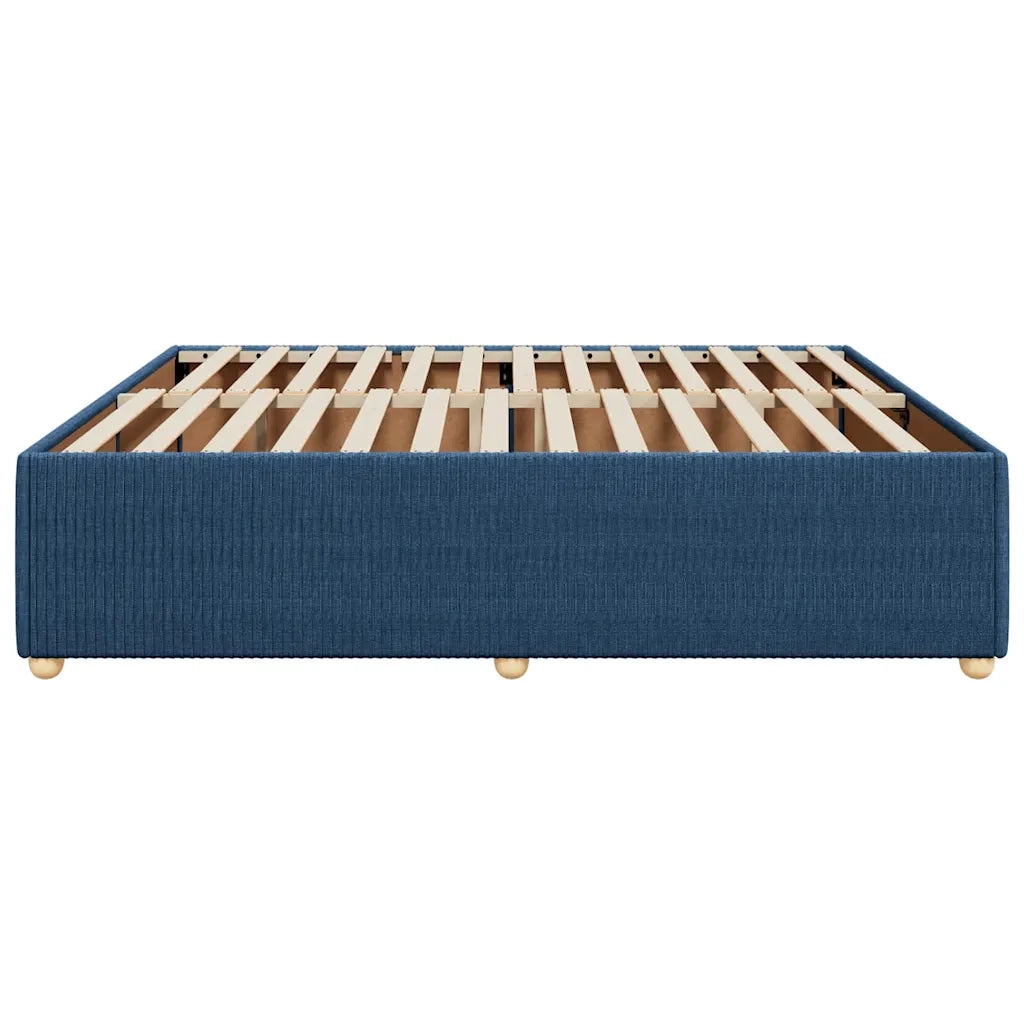Letto matrimoniale | Letto per adulti | Giroletto senza Materasso Blu 200x200 cm in Tessuto