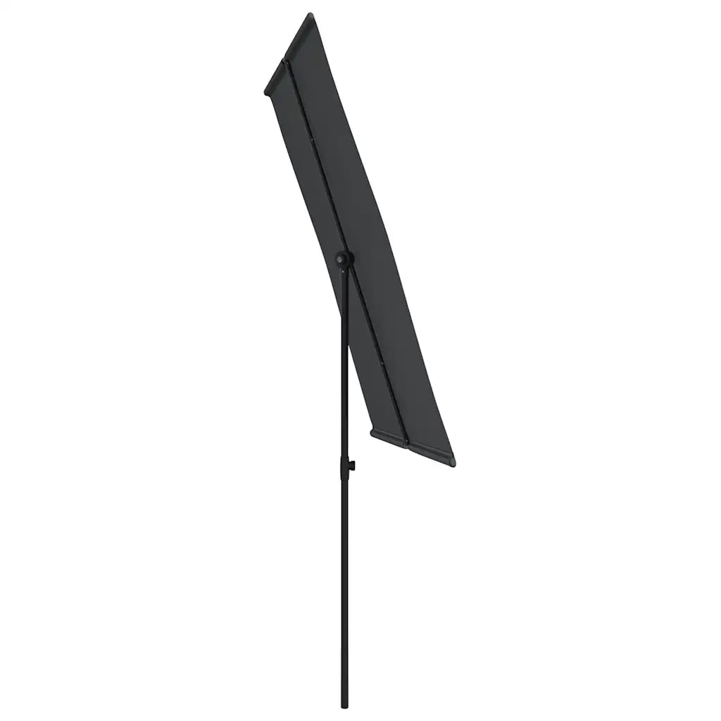 Ombrellone da Giardino con Palo in Alluminio 2x1,5 m Nero 47342