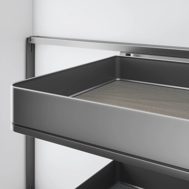 Angolare Lake Harmony per mobili da cucina, Sinistra, Altezza regolabile, Acciaio e legno, Grigio antracite