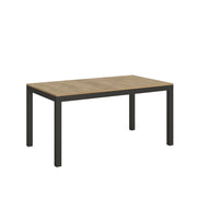 Tavolo allungabile 90x160/420 cm Every Evolution Quercia Natura telaio Antracite