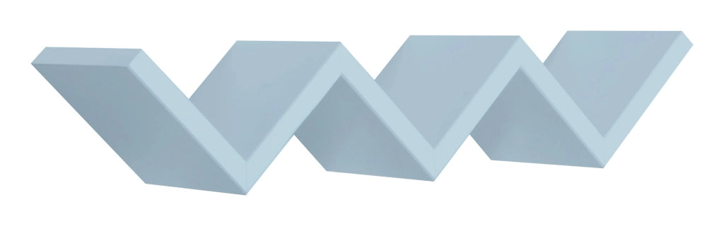 Mensola da Parete Libreria Zigzag 56x15,5 cm in Fibra di Legno Saetta Blu Baltico