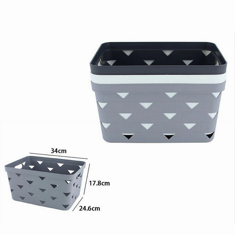 Trade Shop - Cesto Cestino Portatutto Oggetti Organizzatore Rettangolare 34x24.6x17.8cm 10720 -