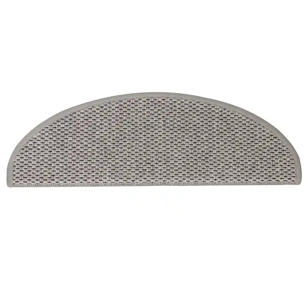 Tappeti Autoadesivi Scale Aspetto Sisal 30 pz 65x21x4cm Argento 3365871