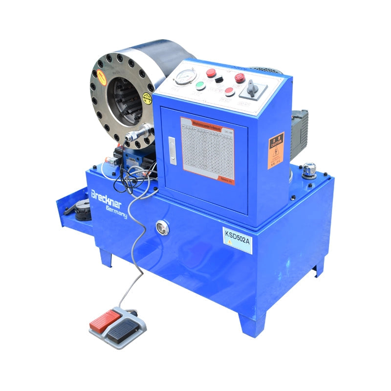 Pressatubi oleodinamici Pressa per crimpare tubi oleodinamici alta pressione per tubi per tubi fi4-51mm 220V 3kW con cambio rapido Breckner Germany