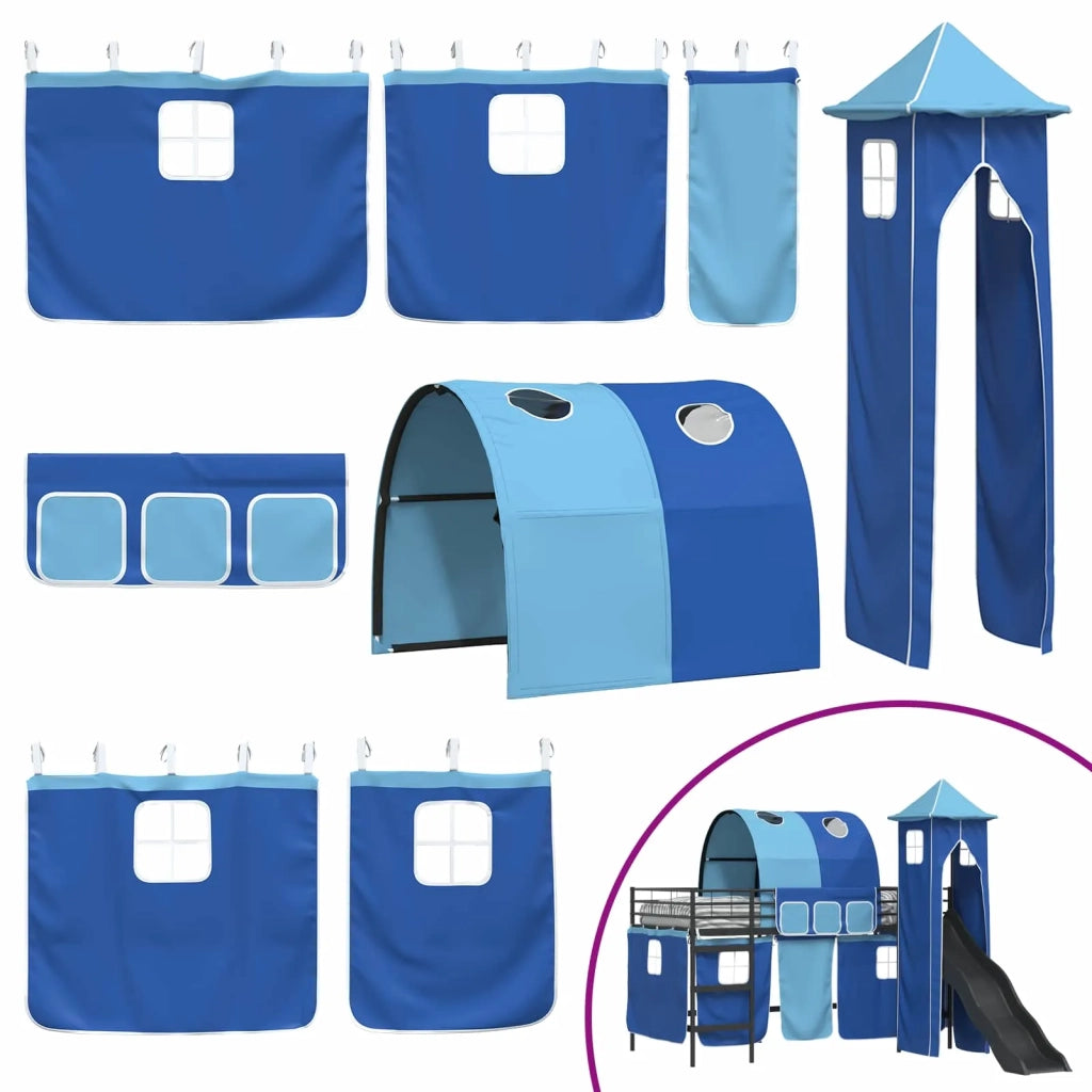 Struttura del letto loft per bambini Nero e Blu 100 x 200 cm 42020883