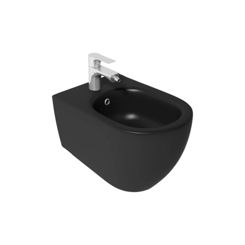 Sanitari sospesi opaco INFINITY: vaso, bidet, copriwater soft-close - Nero Opaco