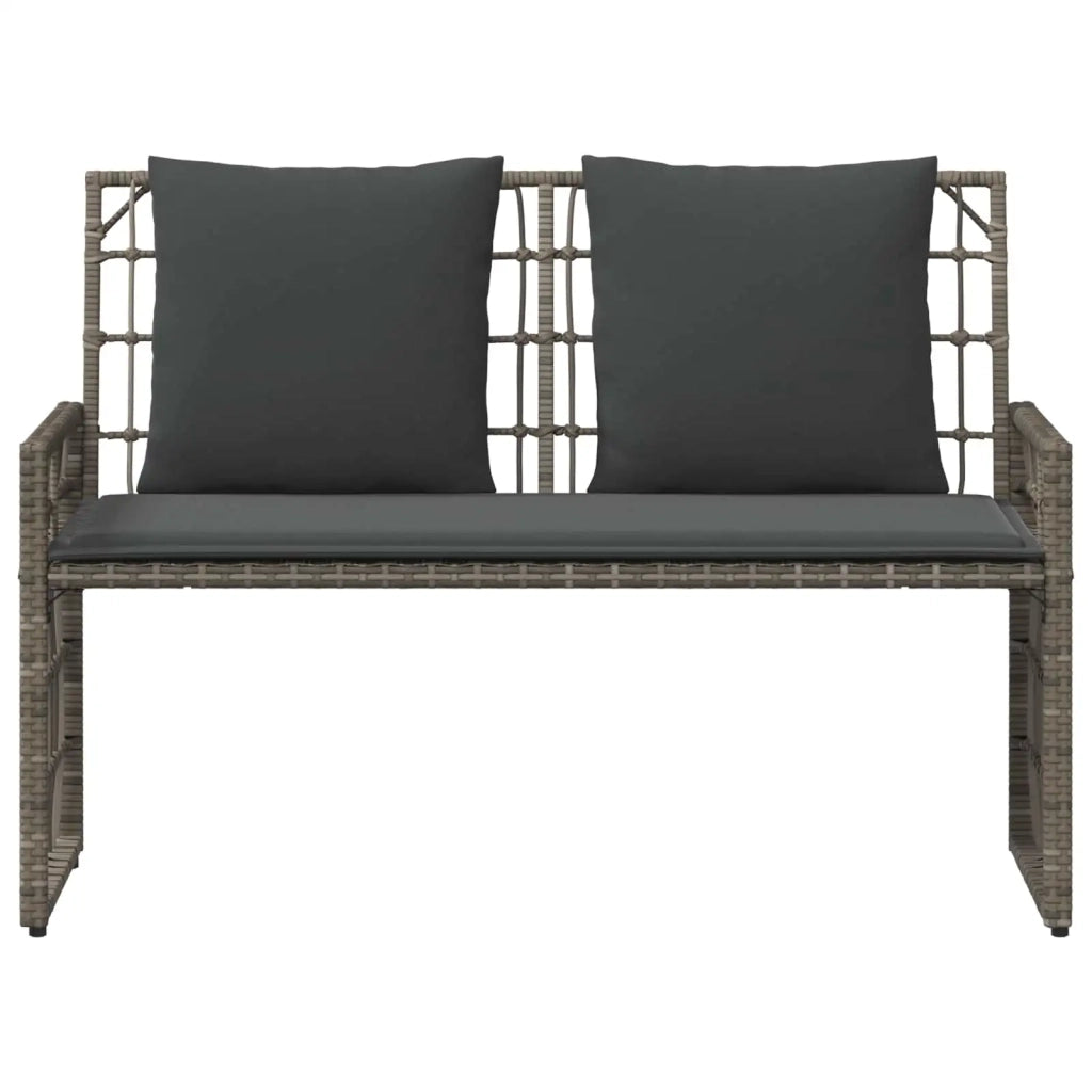 Panchina da esterno Grigio e Grigio Scuro 116 x 55 x 82 cm
