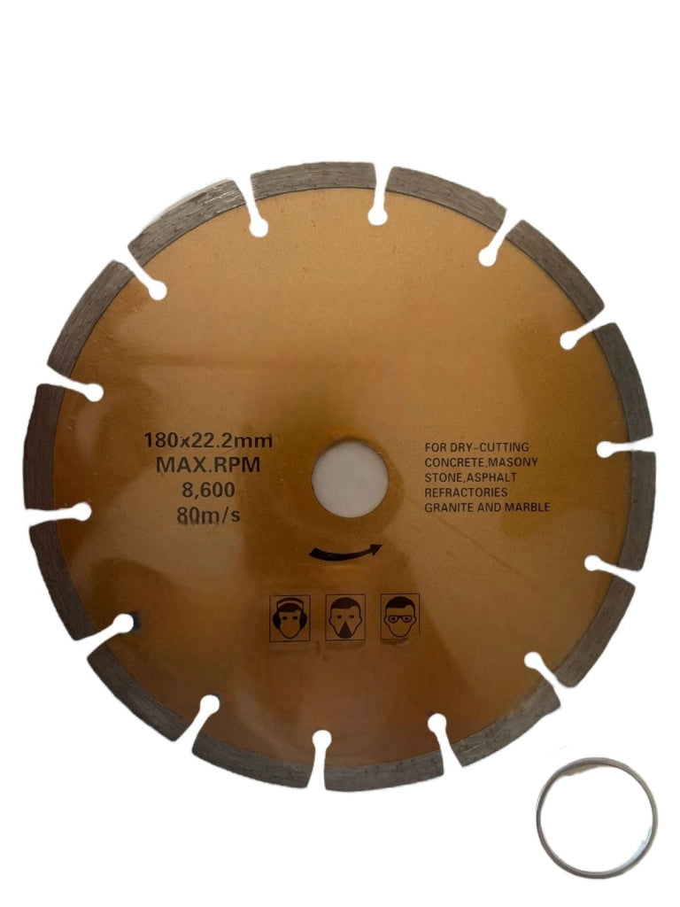 DISCO DIAMANTATO TAGLIO MARMO CEMENTO MATTONI PIETRA SEGA CIRCOLARE Ø180mm 31628