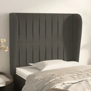 Testiera ad Orecchio-Testata con Orecchie GrigioScuro 103x23x118/128cm in Velluto 644526