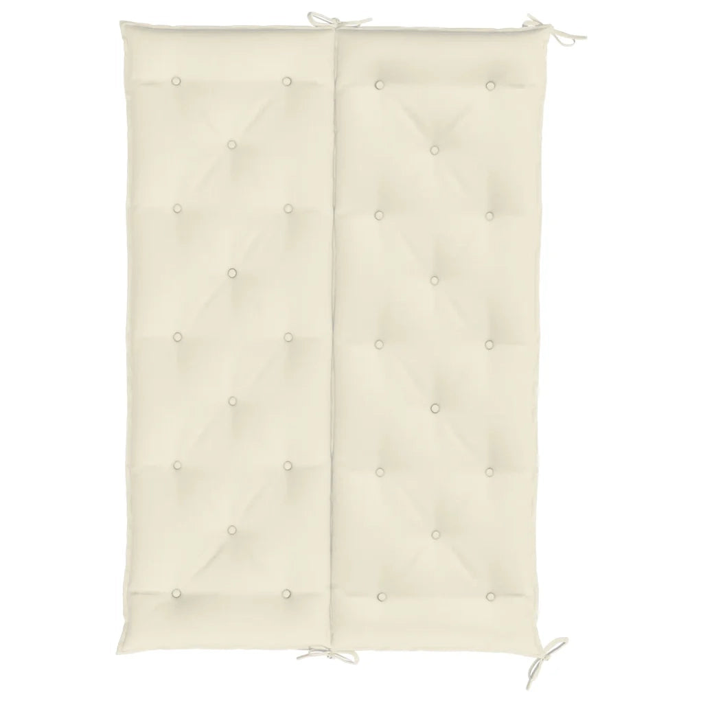 Cuscini Panca Giardino 2pz-Cuscini per panchina da esterno Bianco Crema 150x50x7 Tessuto Oxford
