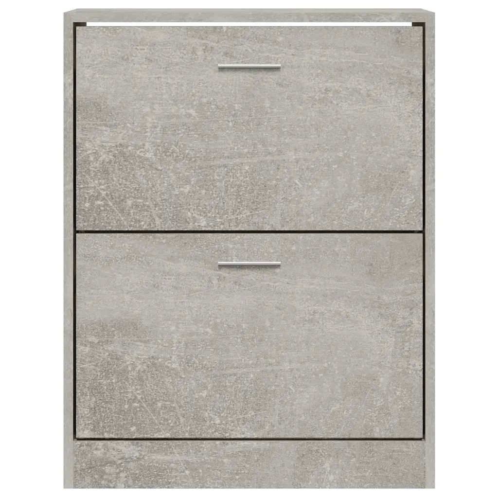 Scarpiera Grigio Cemento 63x24x81 cm in Legno Multistrato 342559
