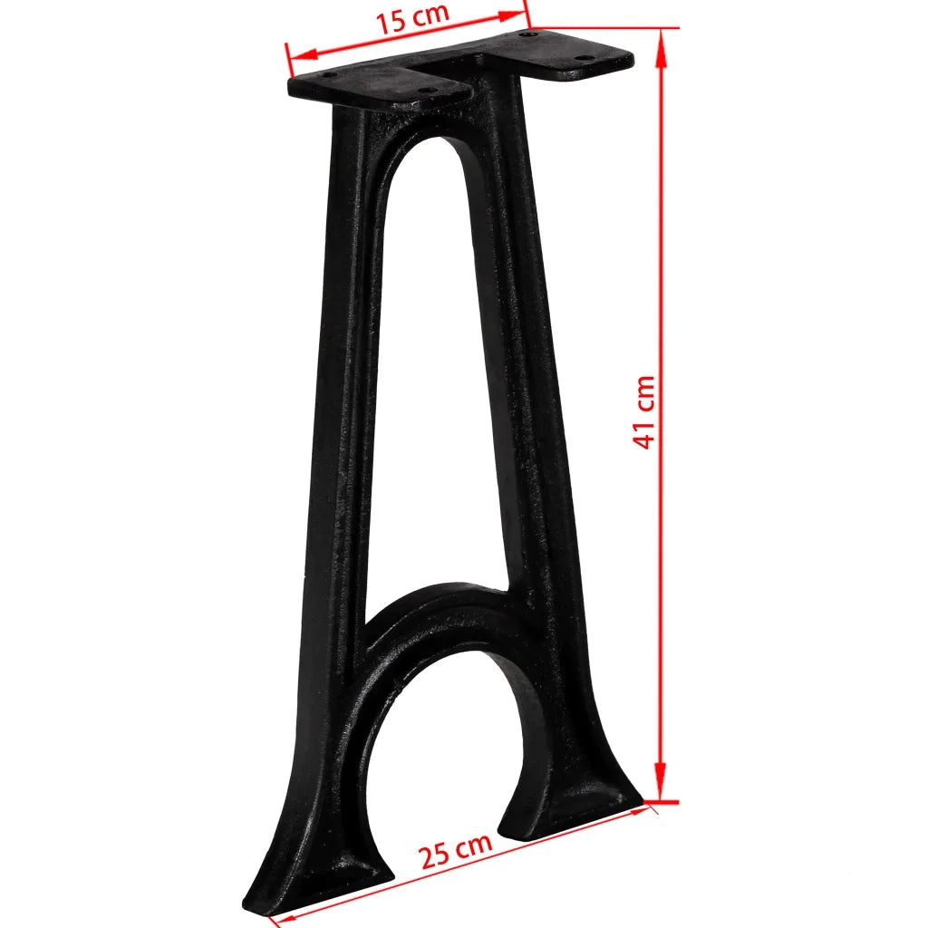 Gambe per Panca 2 pz con Base ad Arco a Forma di A in Ghisa cod mxl 63347