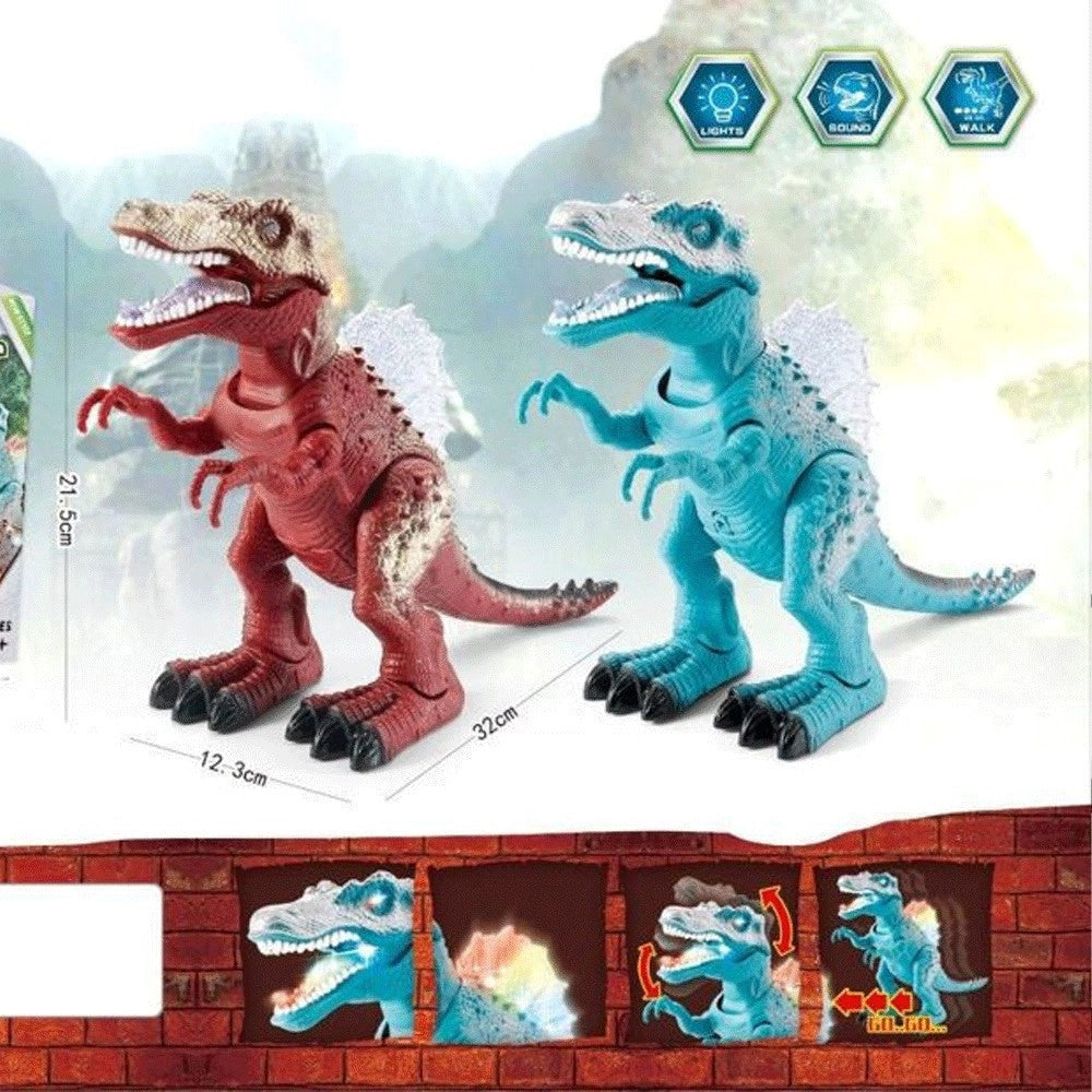 Trade Shop - Dinosauro T Rex Gigante Con Suono E Luci  E Cammina Giocattolo Bambini 2 Colori -