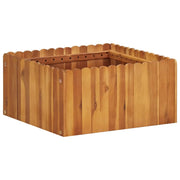 Fioriera rialzata per piante e fiori giardino 50 x 50 x 25 cm legno massello di acacia 02_0001070