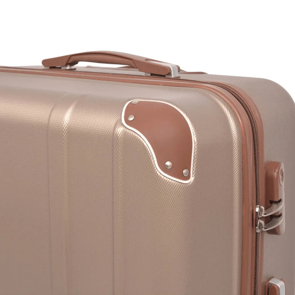 4 Pz. Set di Trolley Rigidi Color Champagne 91193